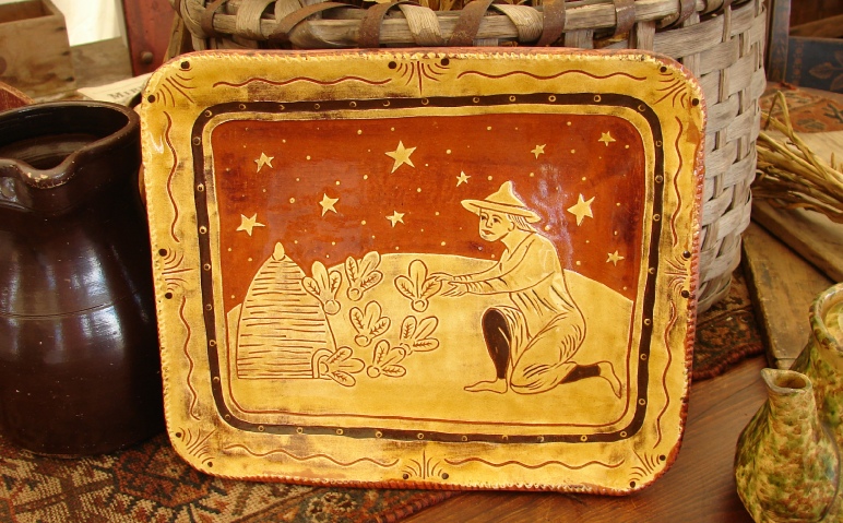 Redware platter by Kulina Folk Art