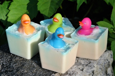 mini rubber duckie glycerin soap by Kulina Alchemy