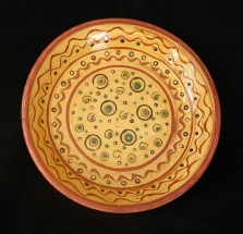 redware pie plate