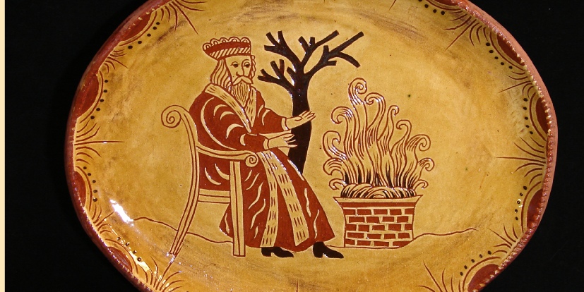 old world santa by the fire