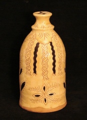 redware salt cellar back
