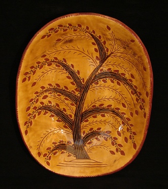 redware trencher, tree of life